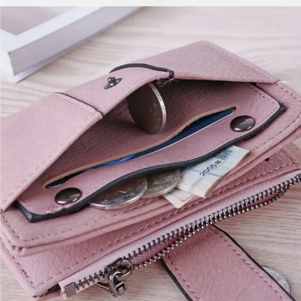 Women Ladies Small PU Leather Bifold Wallet ID Card Holder Purse Clutch Handbag
